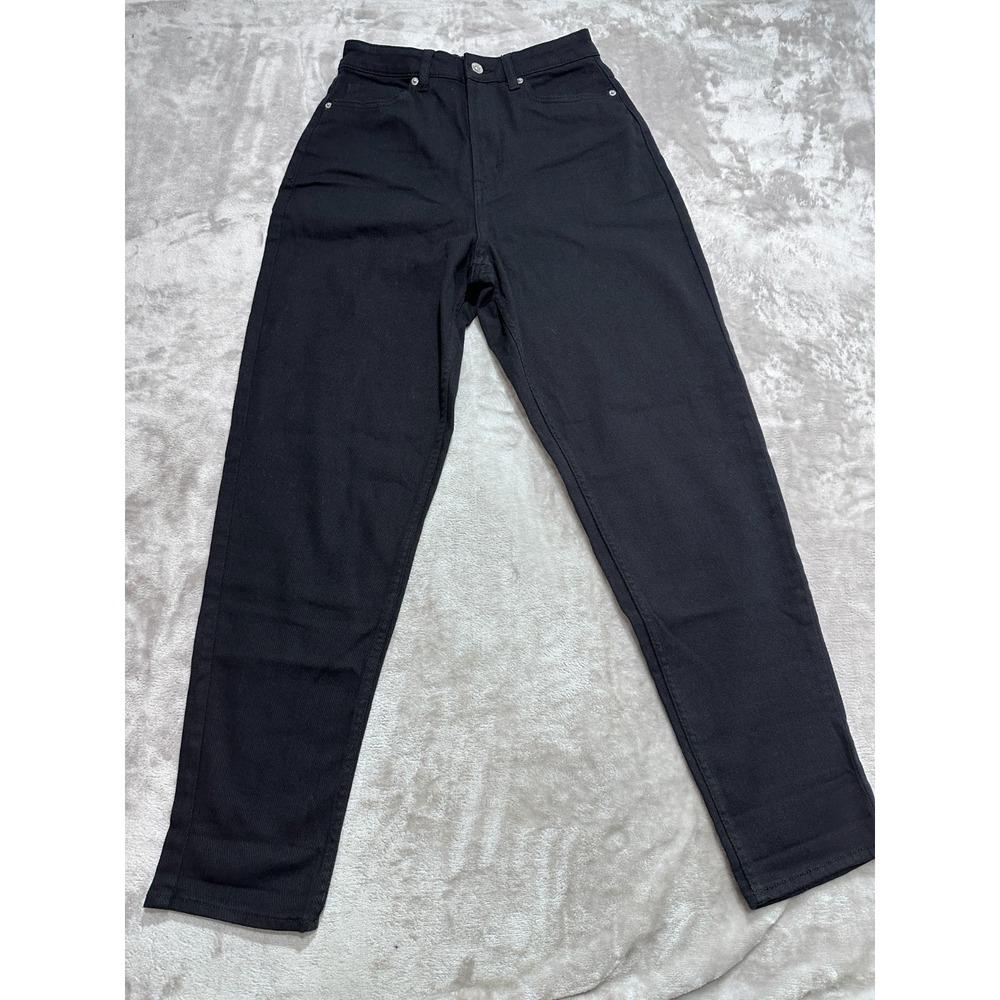 Divided Pants Womens Size 6 Black Loose Mom Fit High Waist Ankle Length NWT